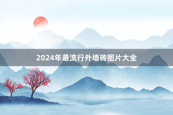 2024年最流行外墙砖图片大全
